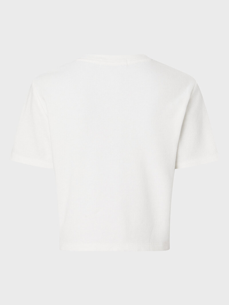 Calvin Klein Ekru Renkli Kadın Waffle T-Shirt