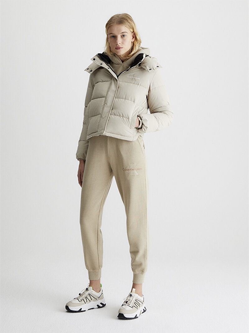 Calvin Klein Bej Renkli Kadın Monologo Non Down Ceket