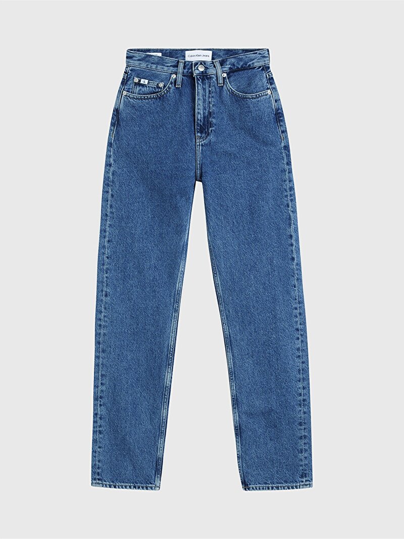 Calvin Klein Mavi Renkli Kadın Straight Yüksek Bel Jean Pantolon