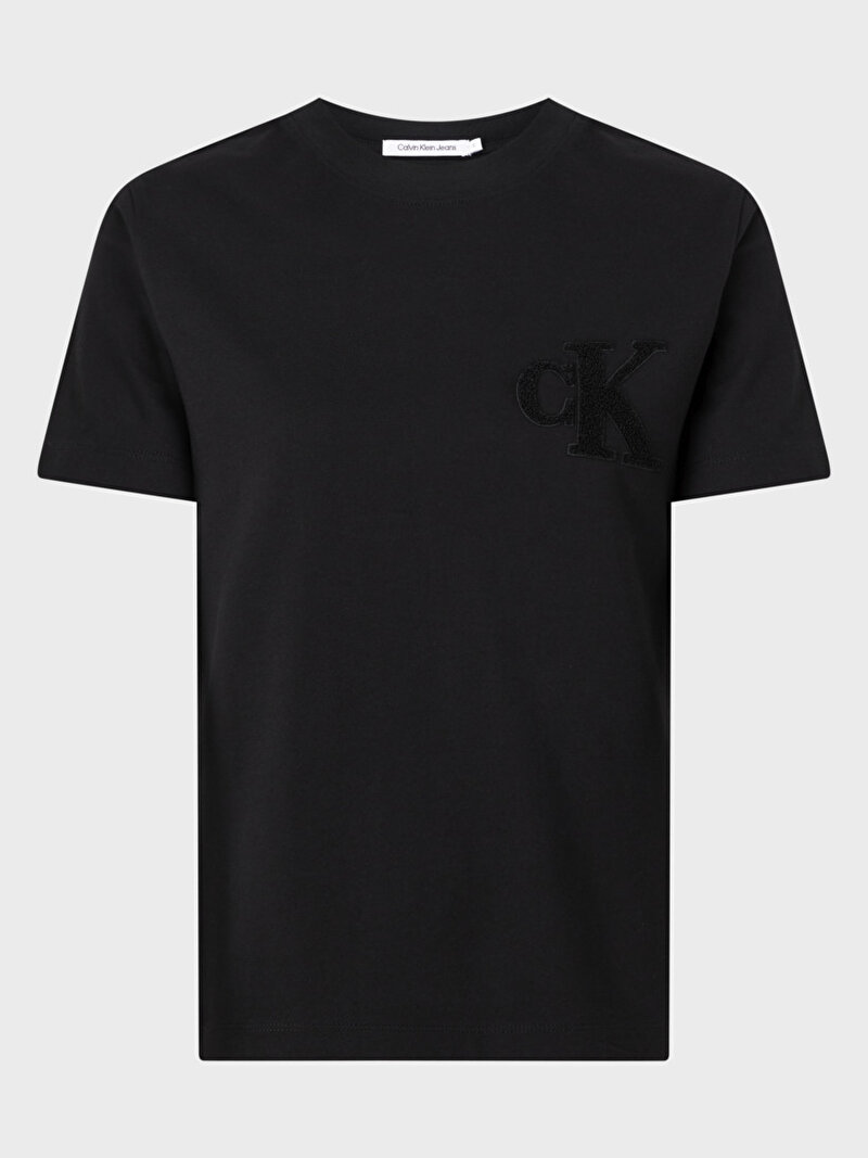 Calvin Klein Siyah Renkli Kadın Chenille CK Relaxed T-Shirt