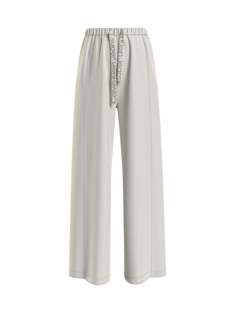 Calvin Klein Beyaz Renkli Kadın Tape Wide Leg Eşofman Altı