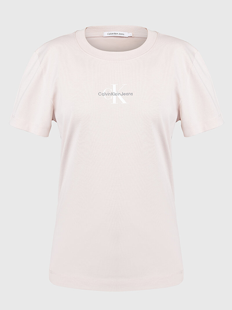 Calvin Klein Pembe Renkli Kadın Monologo Slim T-Shirt