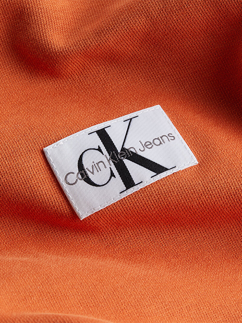 Calvin Klein Turuncu Renkli Kadın Woven Label Hooded Sweatshirt