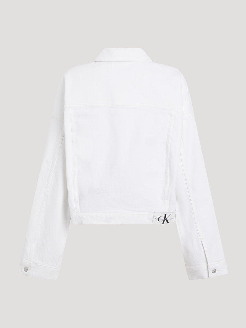 Calvin Klein Beyaz Renkli Kadın Relaxed Denim Ceket