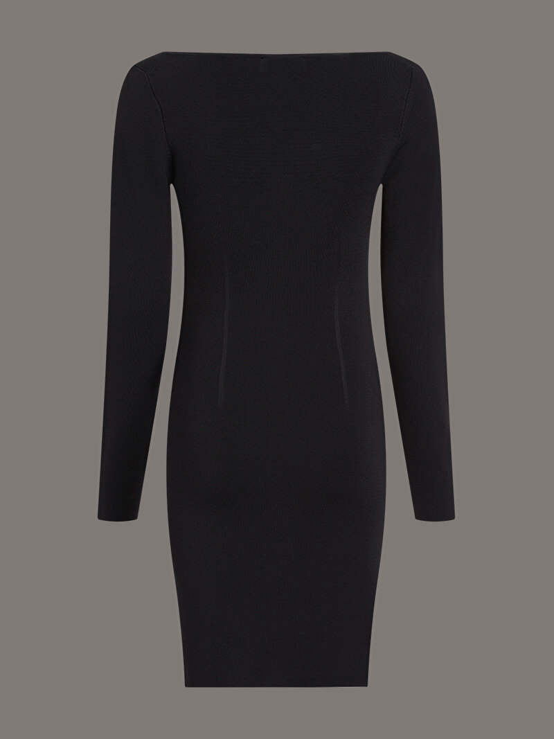 Calvin Klein Siyah Renkli Kadın Sculpted Sweater Elbise