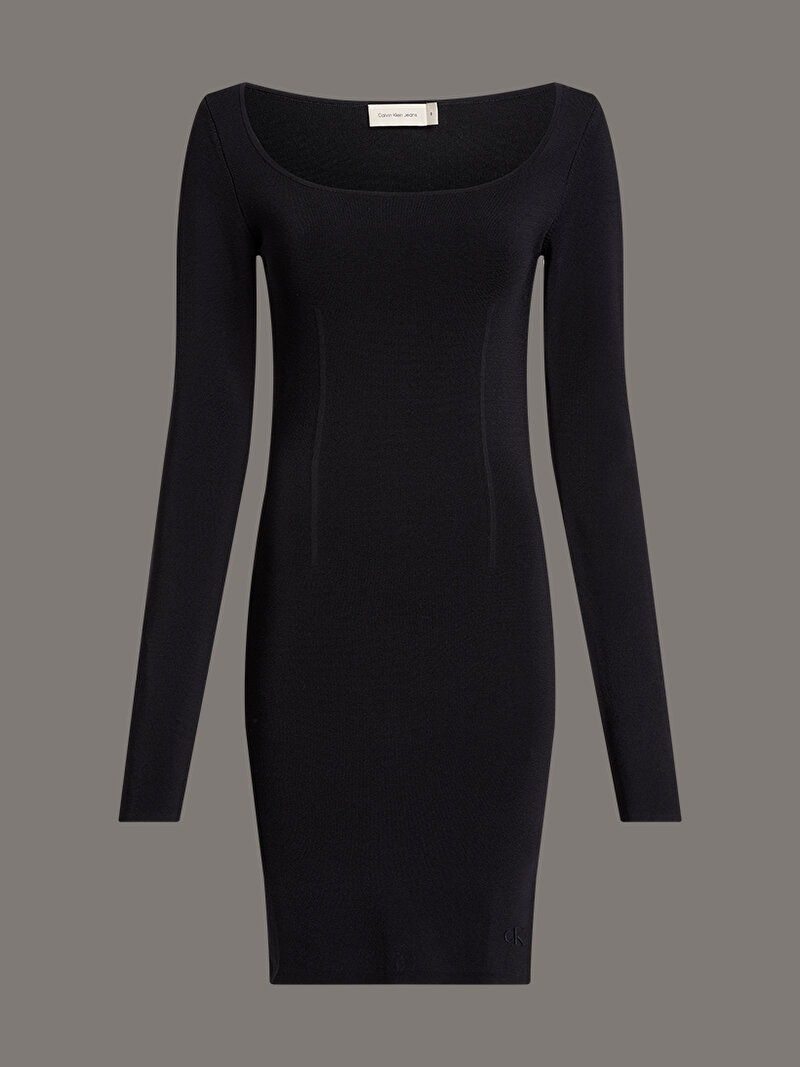 Calvin Klein Siyah Renkli Kadın Sculpted Sweater Elbise