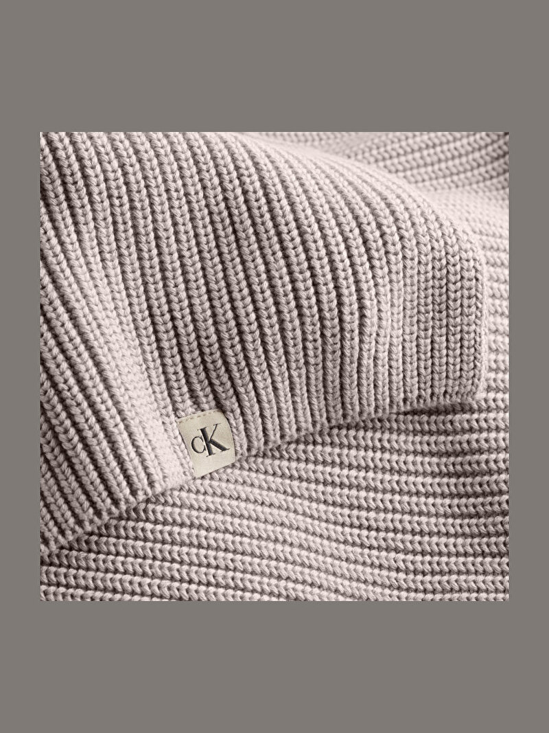 Calvin Klein Bej Renkli Kadın Chunky Loose Kazak