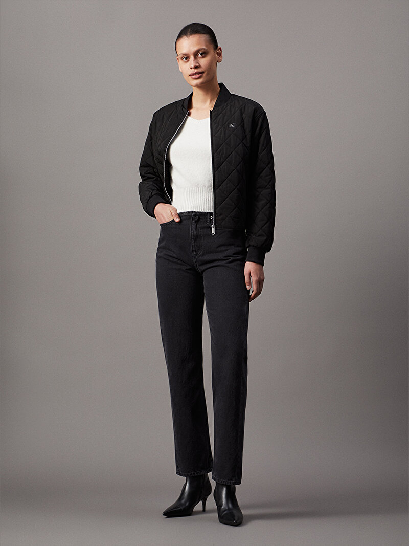 Calvin Klein Siyah Renkli Kadın High Rise Straight Jean Pantolon