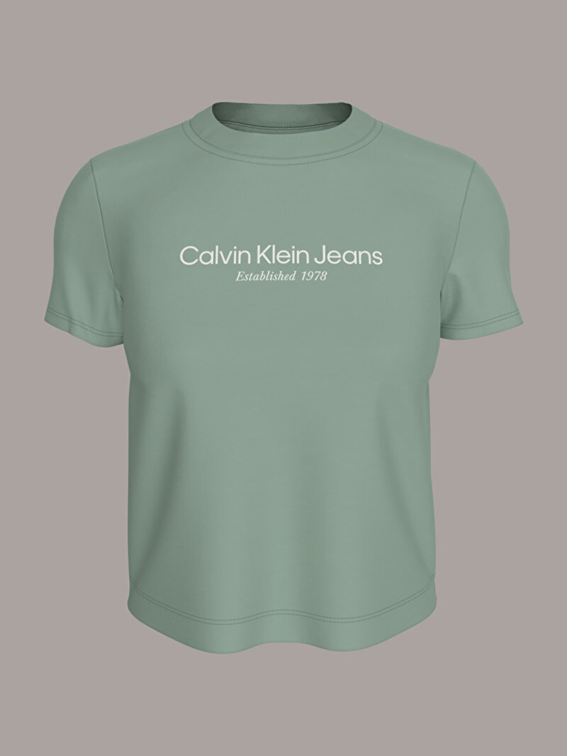 Calvin Klein Yeşil Renkli Kadın Graphic T-Shirt