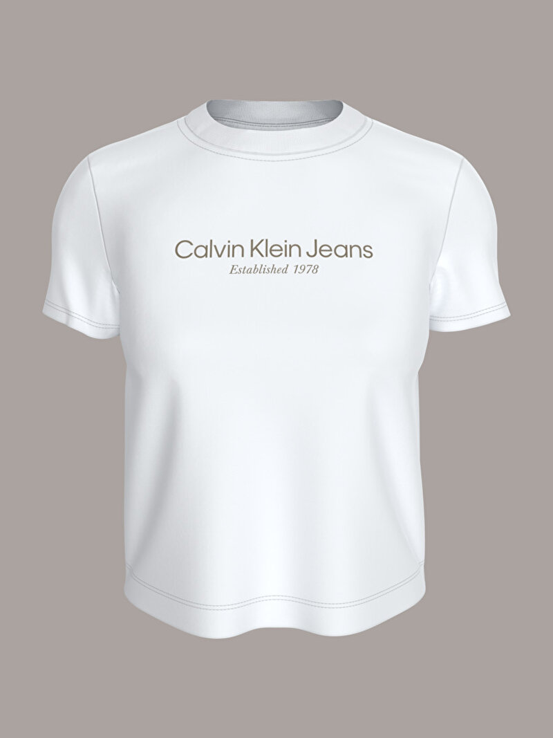 Calvin Klein Beyaz Renkli Kadın Graphic T-Shirt