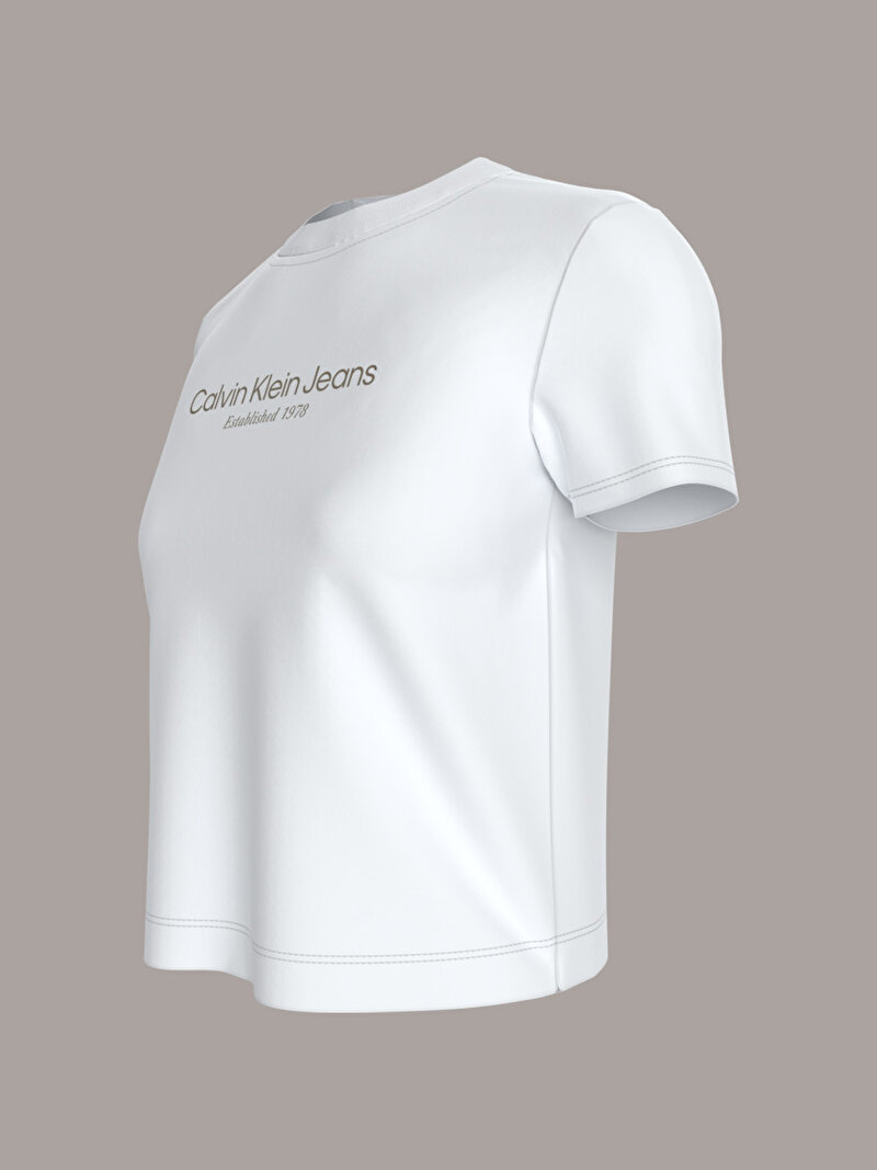 Calvin Klein Beyaz Renkli Kadın Graphic T-Shirt