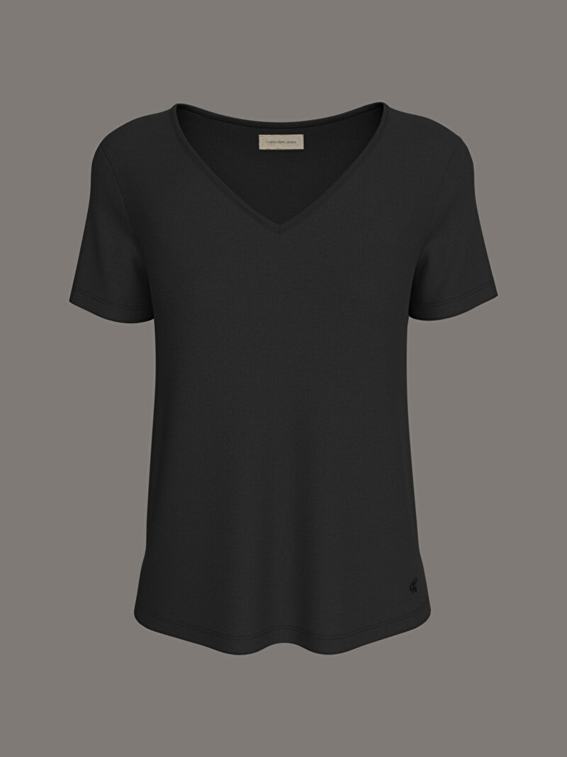 Calvin Klein Siyah Renkli Kadın Soft Touch Relaxed T-shirt