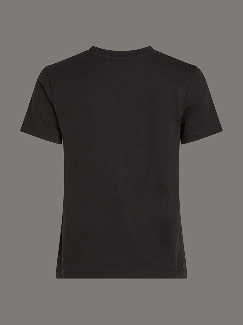 Calvin Klein Siyah Renkli Kadın Woven Label Regular T-shirt