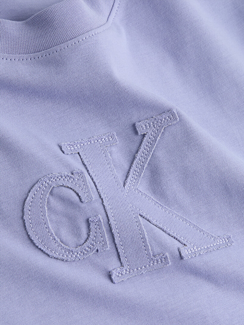 Calvin Klein Mor Renkli Kadın CK Applique Regular T-shirt