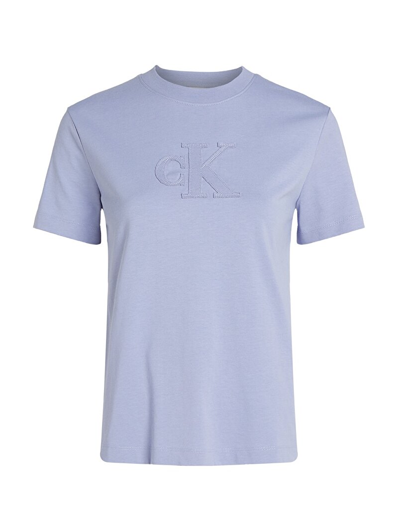 Calvin Klein Mor Renkli Kadın CK Applique Regular T-shirt