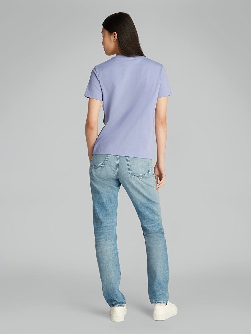 Calvin Klein Mor Renkli Kadın CK Applique Regular T-shirt