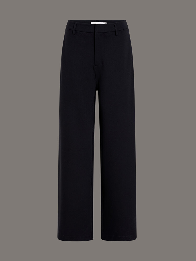 Calvin Klein Siyah Renkli Kadın Wide Leg Milano Pantolon