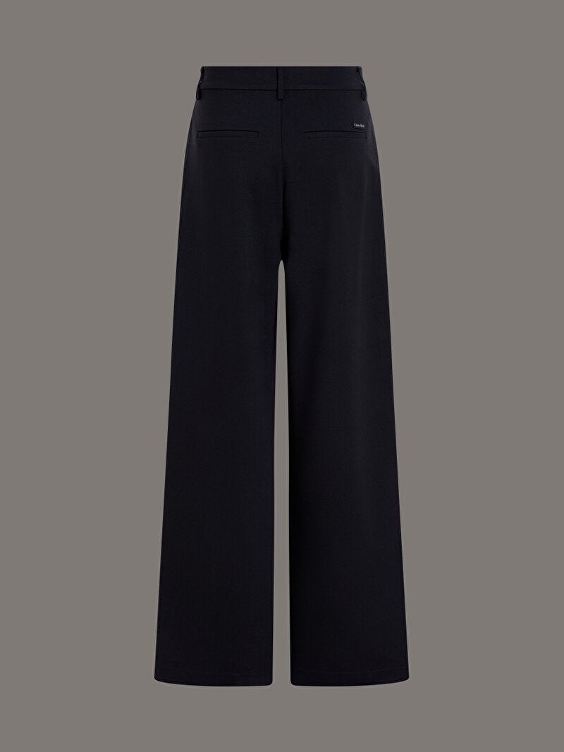 Calvin Klein Siyah Renkli Kadın Wide Leg Milano Pantolon