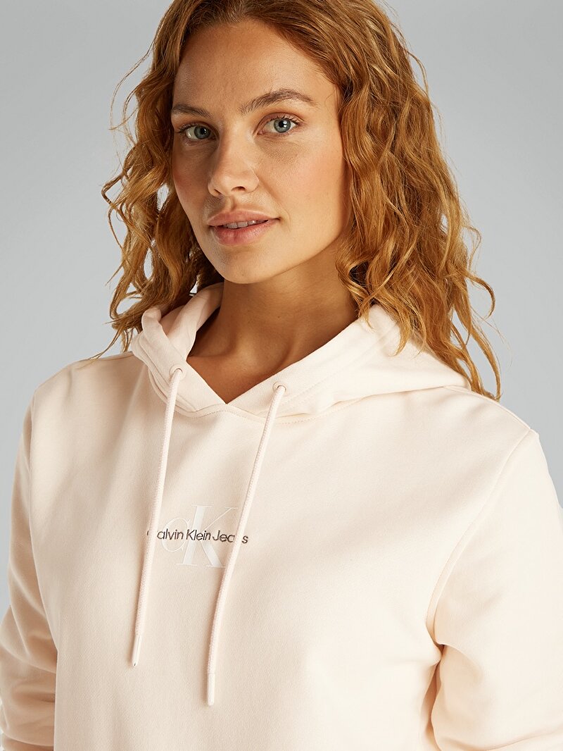 Calvin Klein Pembe Renkli Kadın Monologo Hoodie
