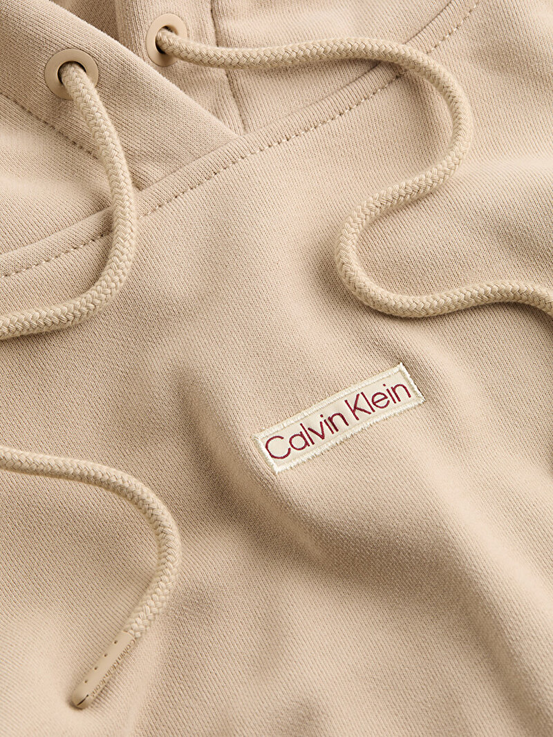 Calvin Klein Bej Renkli Kadın Placed Institutional Sweatshirt