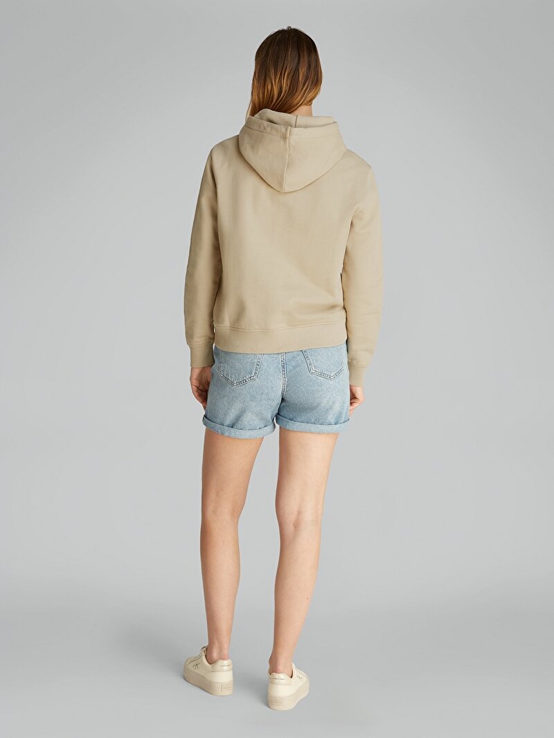 Calvin Klein Bej Renkli Kadın Placed Institutional Sweatshirt