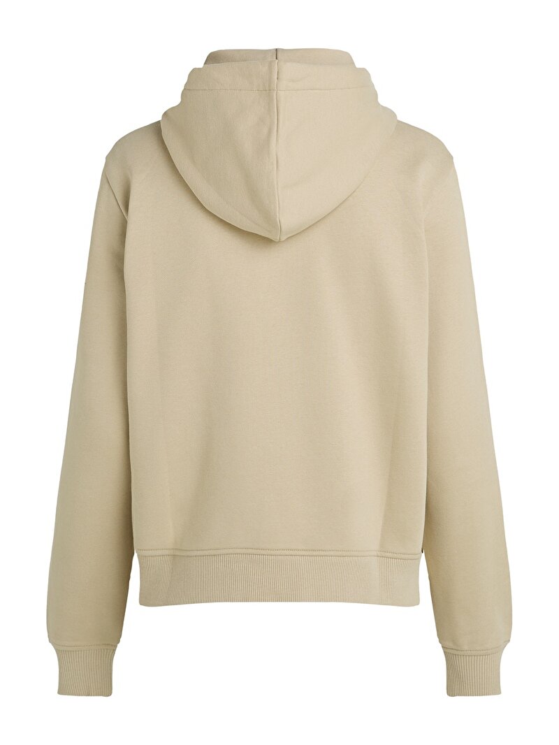 Calvin Klein Bej Renkli Kadın Placed Institutional Sweatshirt