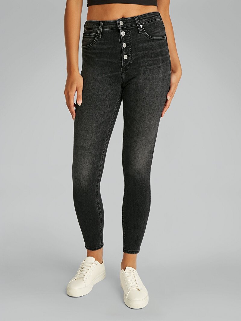 Calvin Klein Siyah Renkli Kadın High Rise Super Skinny Jean Pantolon