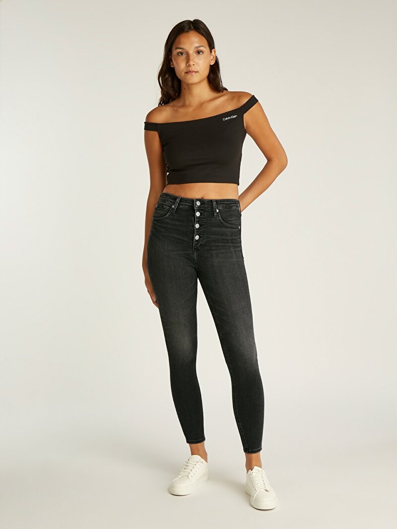 Calvin Klein Siyah Renkli Kadın High Rise Super Skinny Jean Pantolon