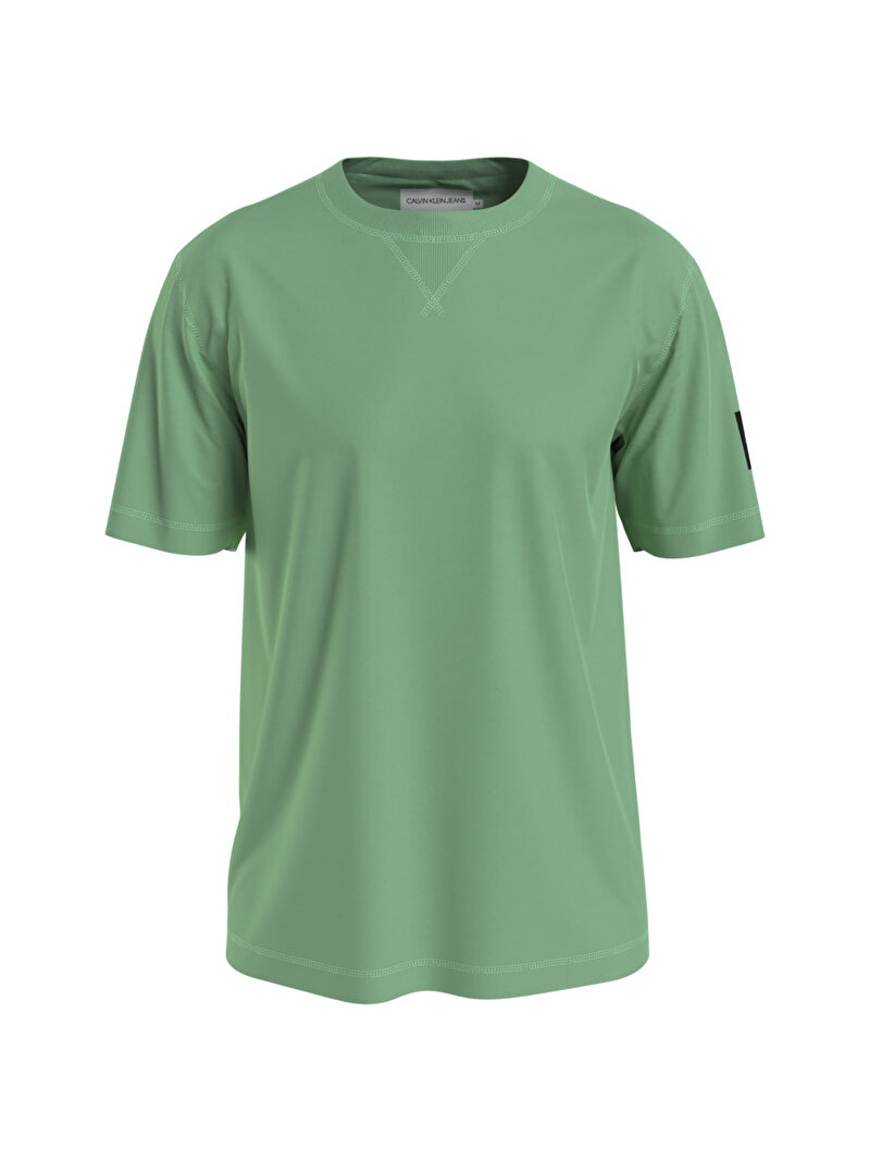 Calvin Klein Yeşil Renkli Erkek Monologo Sleeve Badge T-Shirt