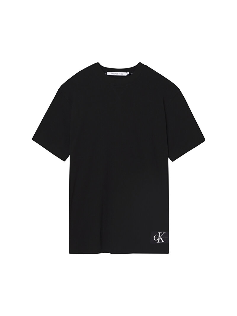 Calvin Klein Siyah Renkli Erkek Monogram Badge Rib T-Shirt