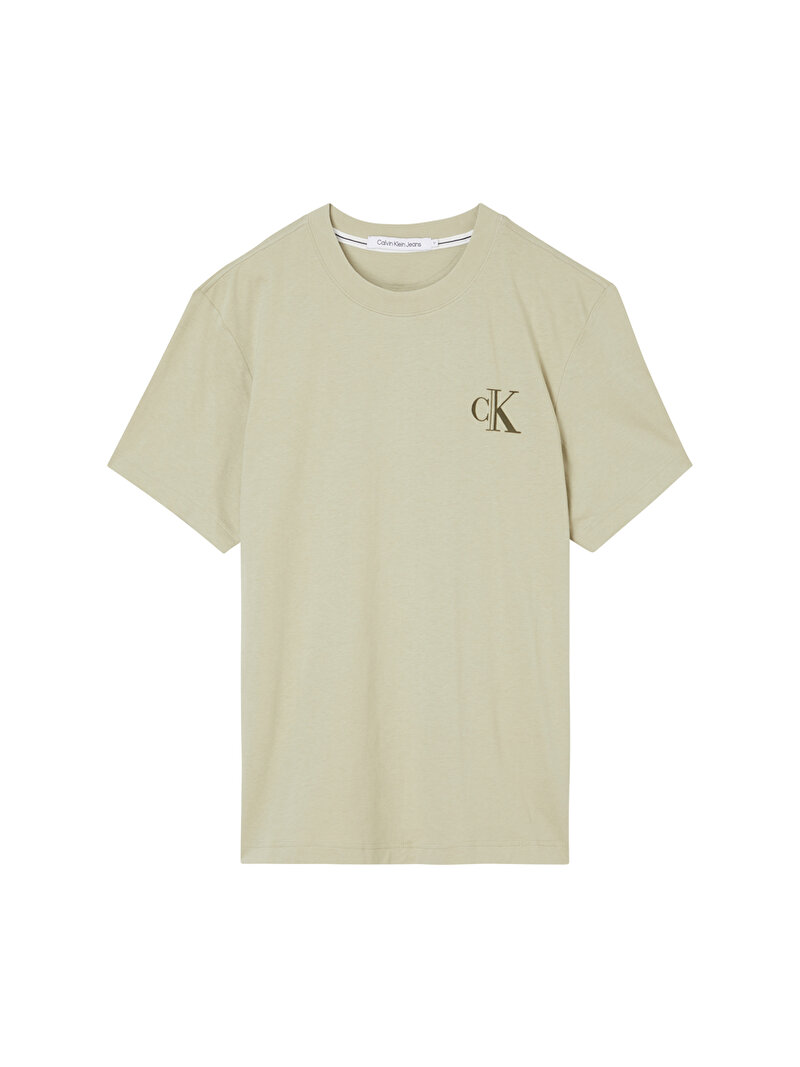 Calvin Klein Bej Renkli Erkek High Shine Logo T-Shirt