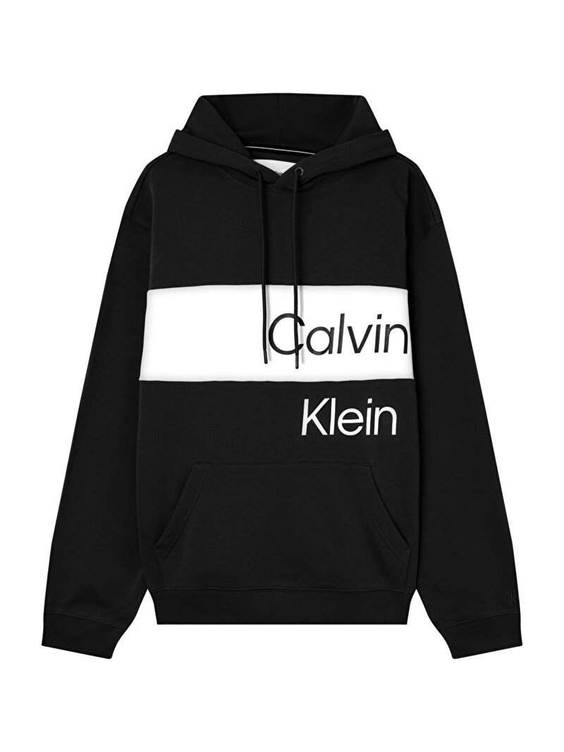 Calvin Klein Siyah Renkli Erkek Institutional Block Sweatshirt