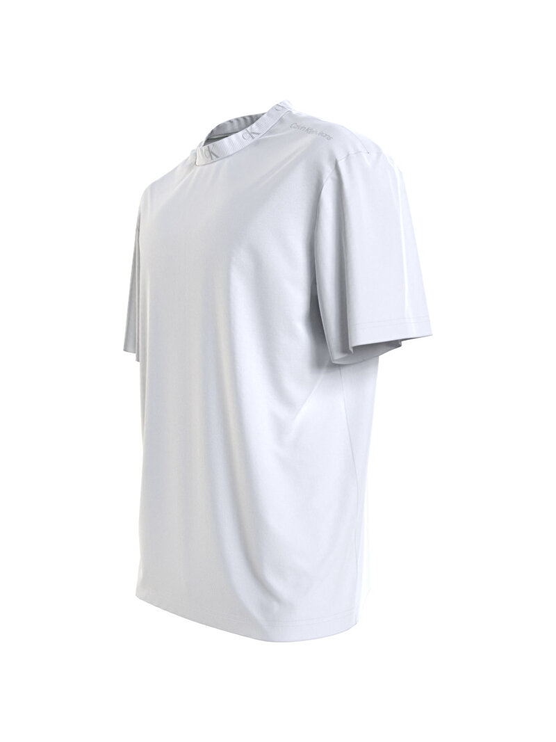 Calvin Klein Beyaz Renkli Erkek Jakar T-Shirt