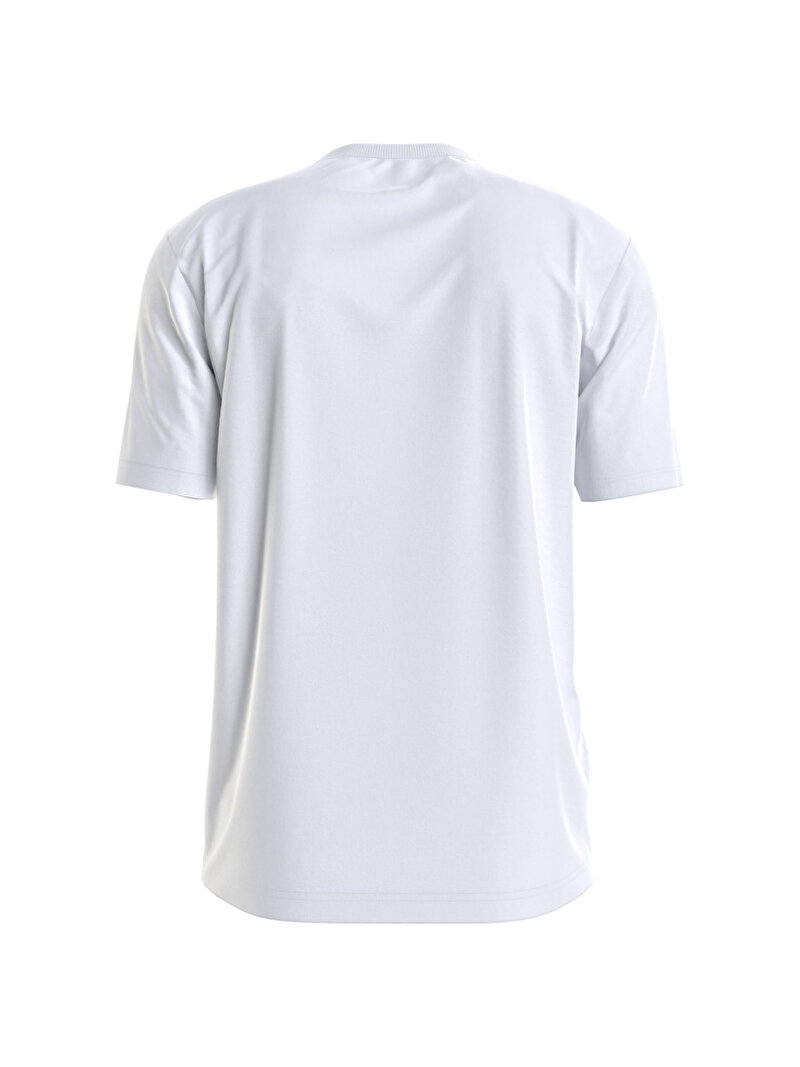 Calvin Klein Beyaz Renkli Erkek Micro Monologo T-Shirt
