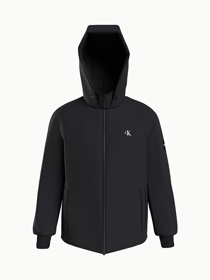 Calvin Klein Siyah Renkli Erkek Harrington Kapüşonlu Ceket