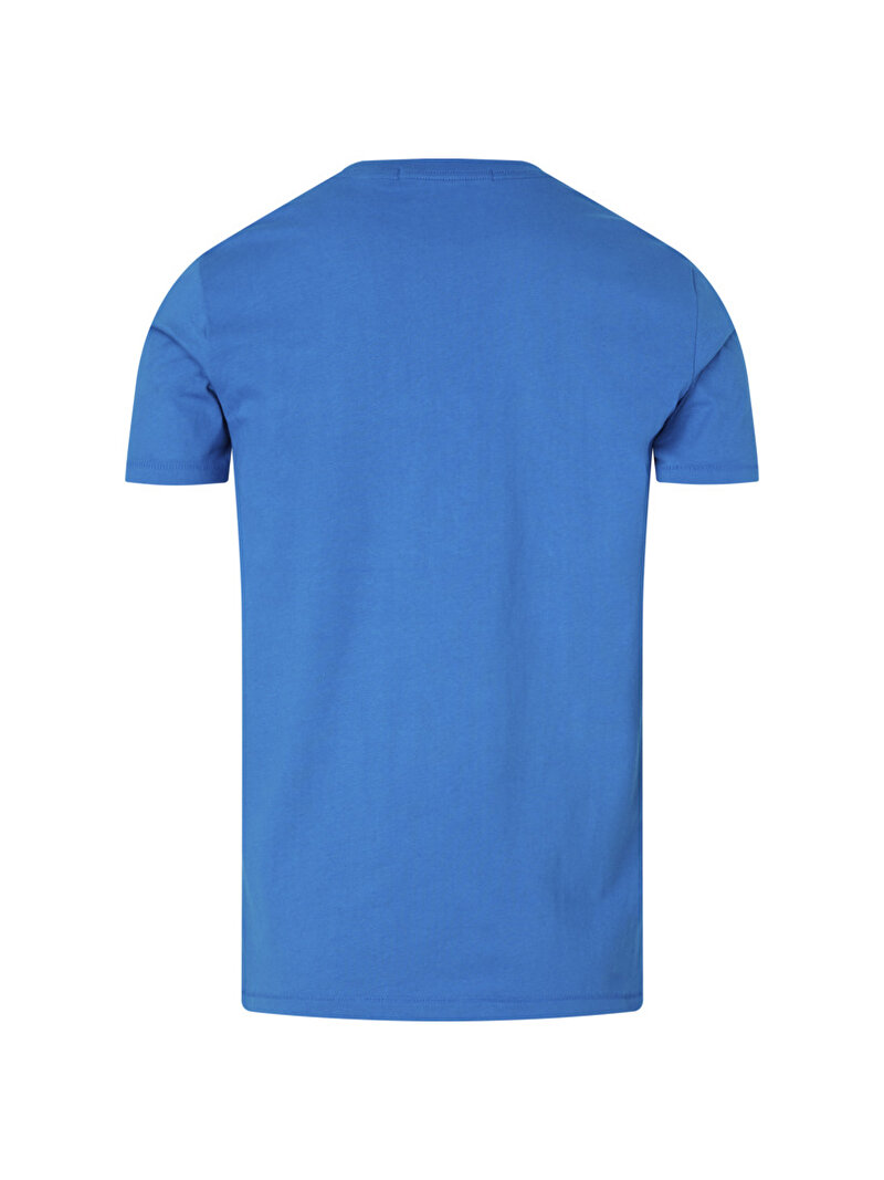 Calvin Klein Mavi Renkli Erkek Mixed Institutional Logo T-Shirt