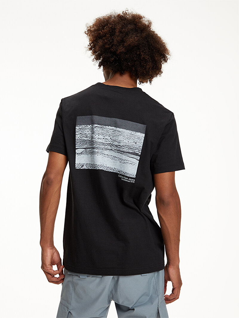 Calvin Klein Siyah Renkli Erkek Landscape Box T-Shirt