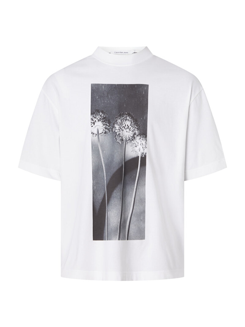 Calvin Klein Beyaz Renkli Erkek Flower Graphic T-Shirt