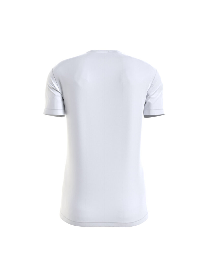 Calvin Klein Beyaz Renkli Erkek Transparent Stripe Logo T-Shirt