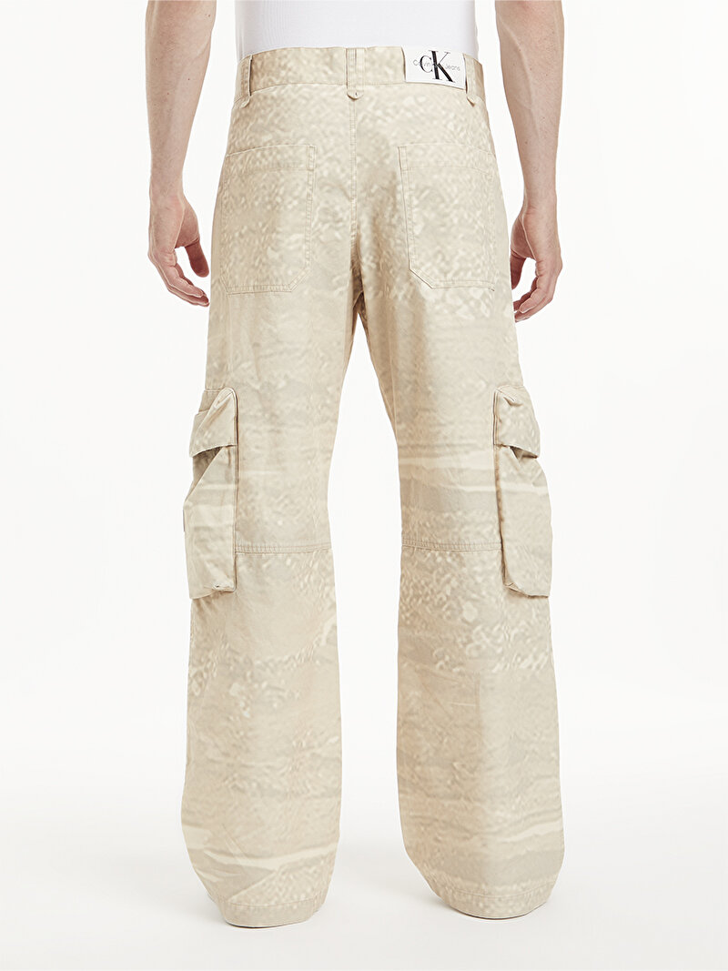 Calvin Klein Bej Renkli Erkek Loose Cargo Pantolon