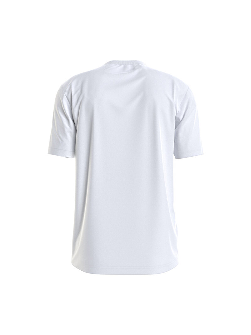 Calvin Klein Beyaz Renkli Erkek Logo tape T-Shirt