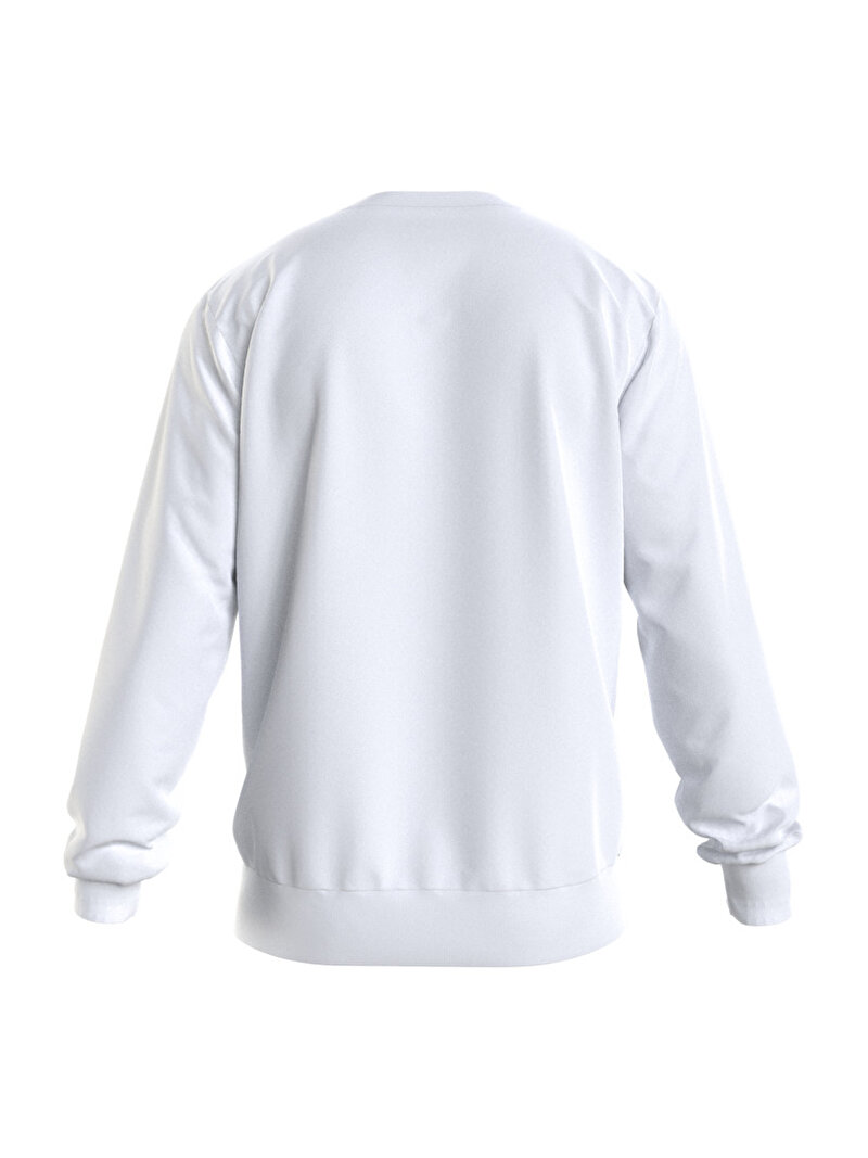 Calvin Klein Beyaz Renkli Erkek Disrupted Monologo Sweatshirt