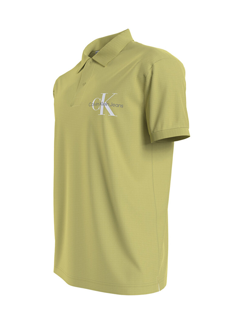 Calvin Klein Sarı Renkli Erkek Monologo Polo T-Shirt