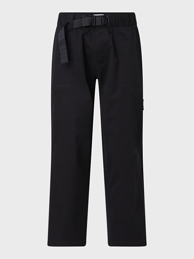 Calvin Klein Siyah Renkli Erkek Kemerli Straight Pantolon