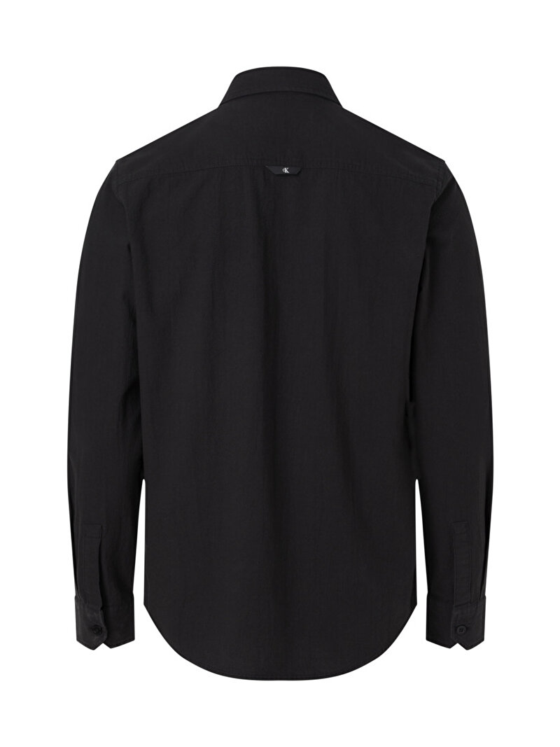 Calvin Klein Siyah Renkli Erkek Textured Gömlek