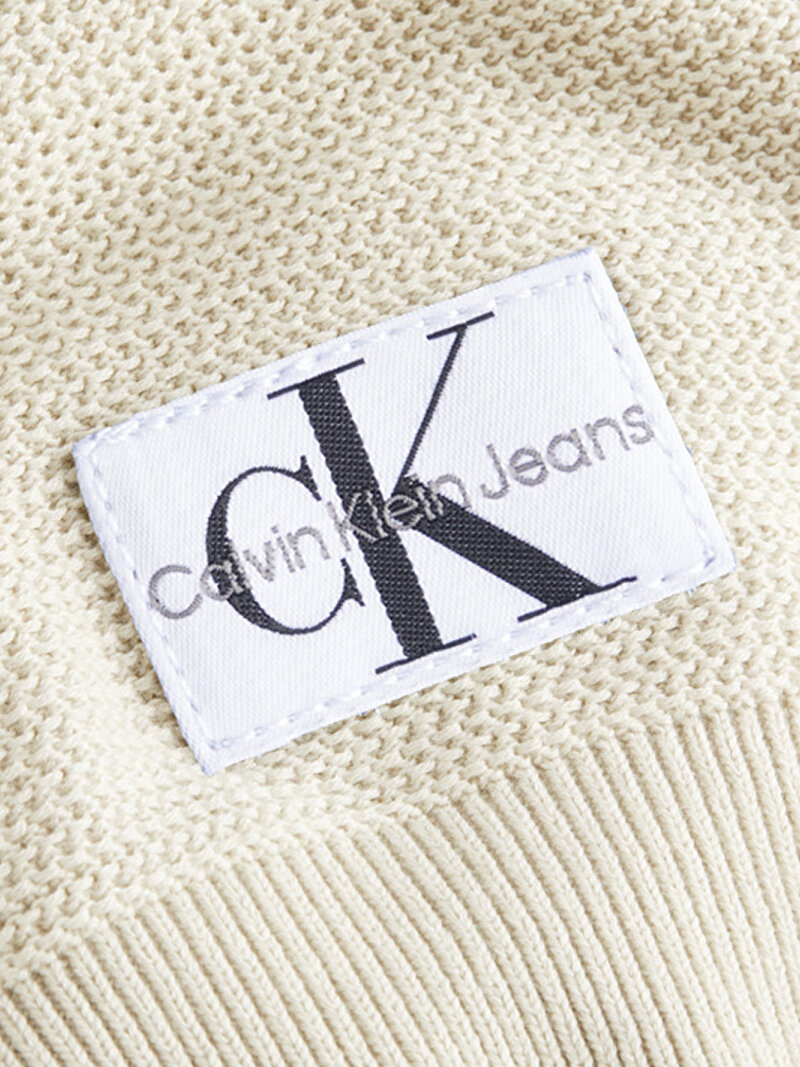 Calvin Klein Ekru Renkli Erkek Utility Detail Hooded Kazak