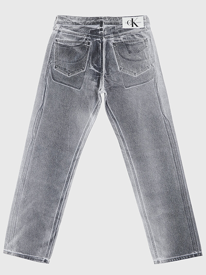 Calvin Klein Gri Renkli Erkek 90'S Straight Jean Pantolon