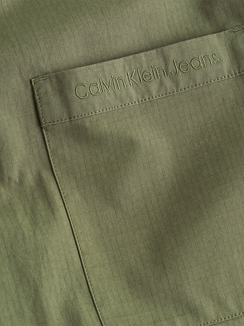 Calvin Klein Haki Renkli Erkek Relaxed Gömlek