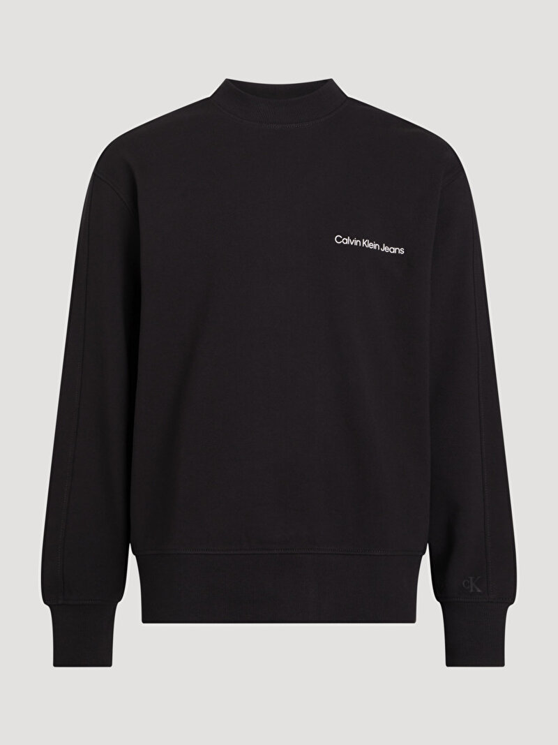 Calvin Klein Siyah Renkli Erkek Institutional Sweatshirt