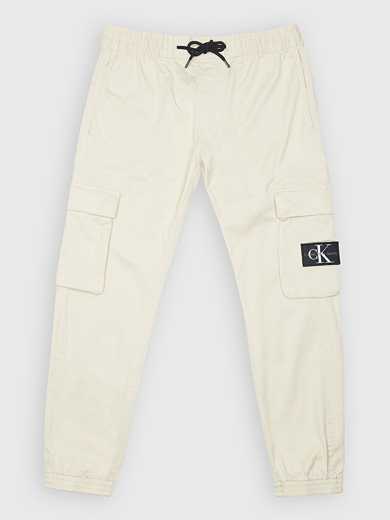 Calvin Klein Sarı Renkli Erkek Skinny Washed Cargo Pantolon